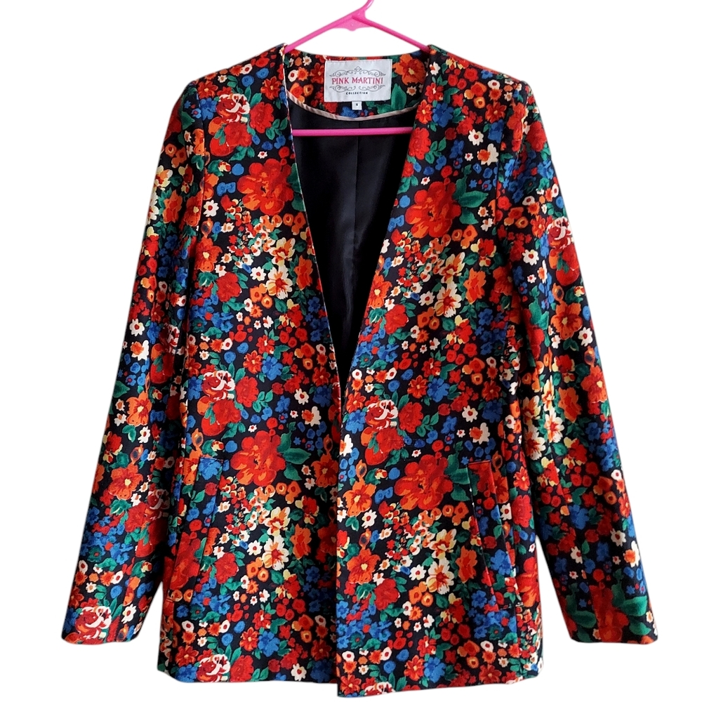 Pink Martini Floral Print Blazer